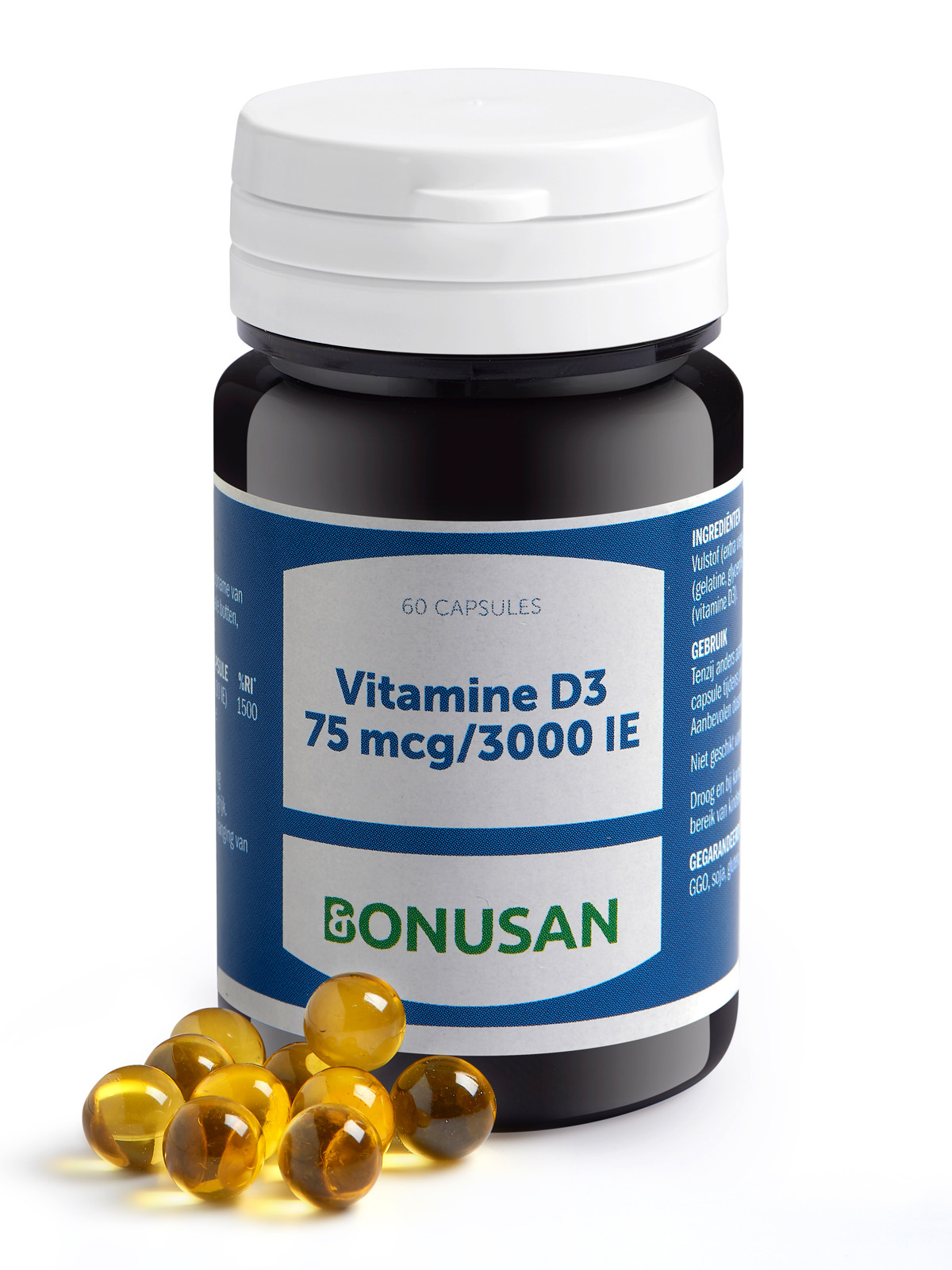 Bonusan - Vitamine D3 75 mcg/3000IE - 60 stuks