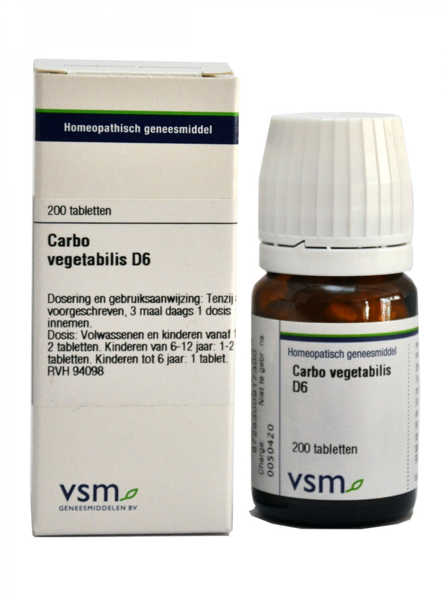 VSM - Carbo vegetabilis D6 (tabletten)