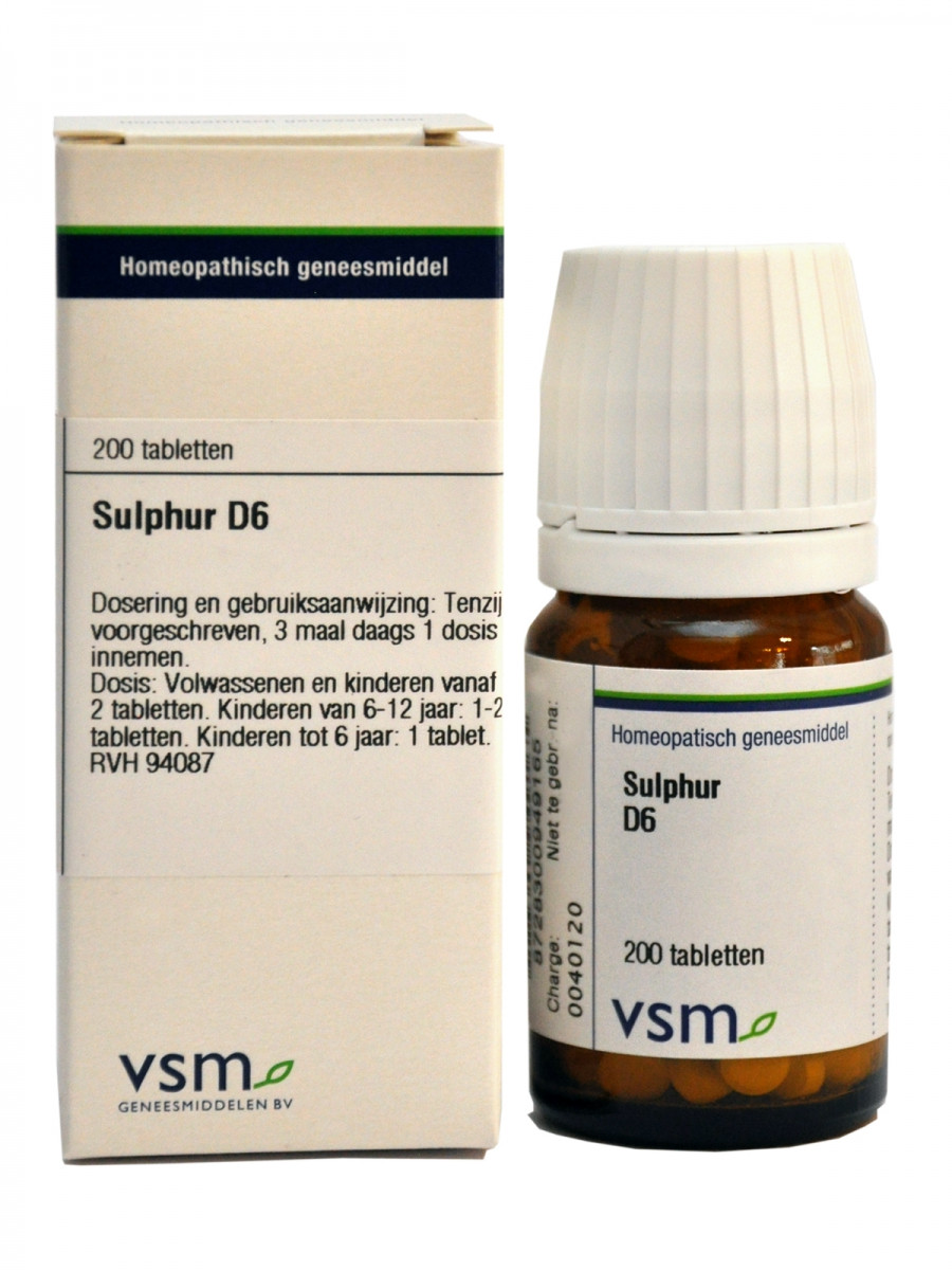 VSM - Sulphur D6 (tabletten)